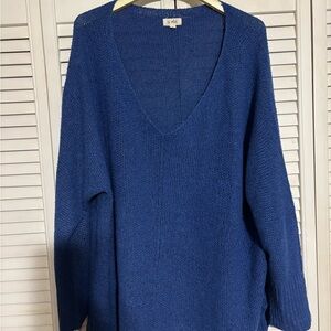 LA MIEL Blue Crew Neck Sweater